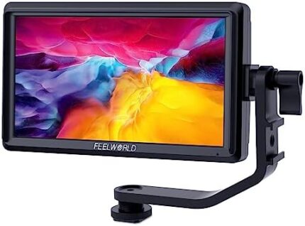 FEELWORLD S55 5.5 inch Camera DSLR Field Monitor Small Full HD 1920x1152 IPS LUT Video Peaking Focus Assist with 4K HDMI 8.4V DC Input Output Include Tilt Arm