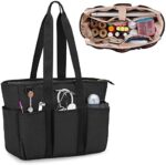 Fasrom Nurse Tote Bag for Work Nurses, Clinical Bag for Nursing Students and Home Health Care Staff, Black (Empty Bag Only)