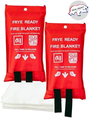 Fire Blankets to Smother a Kitchen Fire - Interactive Fire Blanket for Home and Kitchen – (2-Pack) Emergency Blankets Prepared Fire Extinguishers for The House Hero Fire Blanket for Home and Kitchen