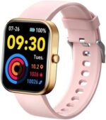 Fitness Tracker for Women, Heart Rate Monitor[Screen Always-on], Blood Oxygen Blood Pressure Sleep Monitor, Smart Watch Make Call/Answer, 2" HD Screen Waterproof, 100+ Sport Modes, Android iOS, Gold