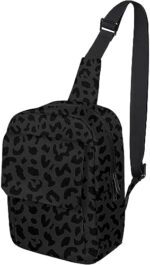 GABraden Cute Small Camera Bag with Photographer Camera Sling Bag Waterproof Dslr Camera Case Compatible with Nikon Sony Lightweigth for Women or Men（Black Leopard Cheetah Print）