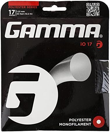 GAMMA Sports iO 17g Tennis String Set, 40', Black