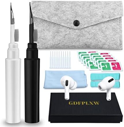 GDFPLXW Airpod Cleaner Kit，2 Pack Earbud and Phone Cleaner Kit for AirPods Pro 1 2 3 Soft Brush and Flocking Sponge for Deep Cleaning Portable and Easy to Use(Couple Style)
