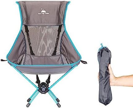 Get Out Gear TrekChair High-Back Ultralight Backpacking Chair - Chair Only | Requires User Provided Trekking Poles