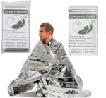 Guo's hyekbe First Aid Mylar Rescue Blanket，Emergency Blankets for Survival Gear and Equipment，Designed for Outdoor, Body Warmer Blanket,Space, Camping Gear, Hiking Travel(Silver, 12 Pack)