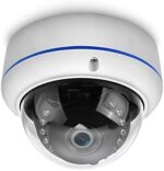 HD 1080P 2MP 180 Degree Surveillance Security Camera Wired Coax Fisheye 1.7mm Lens Wide Angle Dome Camera Outdoor 4 in 1 (TVI/AHD/CVI/BNC Analog CCTV System) IR Night Vision DC12V
