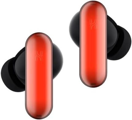 HHOGene Gpods RGB Wireless Earbuds with Led Light Control, Noise Cancelling Bluetooth Earphones in Ear with Fast Charging Case, IPX4 Sweatproof Sport Gaming Hiking Traveling for iPhone & Android Black