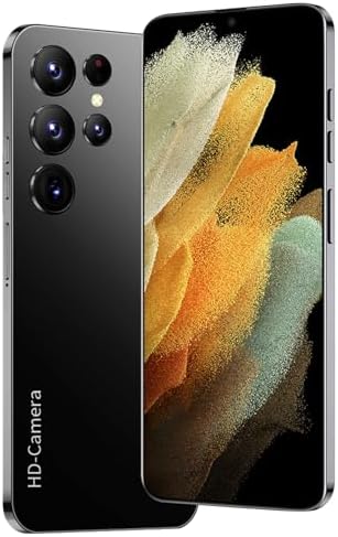 HTTWCOD 4G Unlocked Cell Phones, H23 6GB+128GB Android 12 Phone 6.8" FHD 24+64MP, 4G Unlocked Smartphone 5000mAh Dual SIM/Face ID/GPS/Fingerprint Unlock (Black)