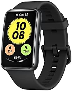 HUAWEI Watch Fit New Smartwatch, 1.64" Vivid AMOLED Display, 97 Workout Modes, 24/7 Heart Rate Monitoring, 10-Day Battery Life, Quick-Workout Demos, All-Day SpO2 Monitoring, Graphite Black