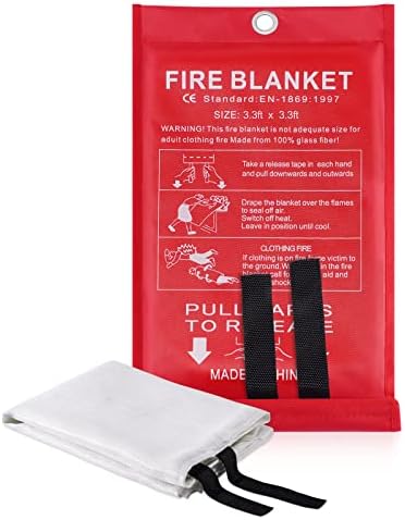 Home and Kitchen’s Emergency Fire Blanket - Mondoshop 1-pack of Flame-Retardant Emergency Fire Blanket for Fireplace, Camping, Storage, Car, Boat, School