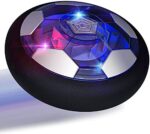 Hover Soccer Ball Boy Toys, Rechargeable Air Soccer Indoor Floating with LED Light and Upgraded Foam Bumper Perfect Birthday Christmas Gifts for Kids Toddler Girls