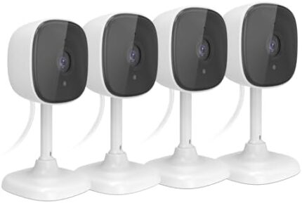 Indoor Camera for Home Security,WIFI Home Camera for Pet/Baby/Nanny Monitor,1080P HD,2-Way Talk,Night Vision, Fire AI Detection,Privacy Mode,Micro SD Card & US Cloud Storage,Alexa Compatible (4 Pack)