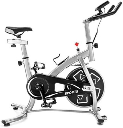 Indoor Cycling Bike,Stationary Bike Belt Drive Indoor Exercise Bike With LCD Display For Home Cardio Workout Bike Training