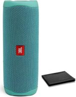 JBL Flip 5 Waterproof Portable Bluetooth Speaker for Travel, Outdoor and Home - Wireless Stereo-Pairing - Includes Microfiber Cleaning Cloth - Teal