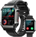 Jireausty Military Smart Watches for Men - 1.91" Smart Watch with Bluetooth Call IP68 Waterproof Smart Watches with Heart Rate Sleep Monitor for Android and iPhone