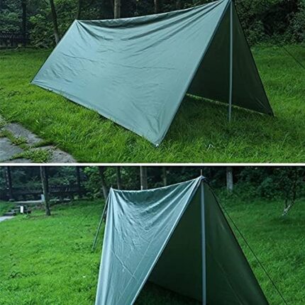 KXDFDC Thickening Awning Tarp Tent Shade Waterproof Sun Shelter Garden Canopy Sunshade Outdoor Camping Hammock with Pegs Ropes 3x4 3x5m (Color : E)