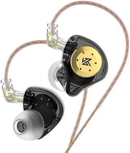 KZ EDX PRO Wired Earbuds Earphones in Ear Monitor 1DD Wired Ear Buds HiFi Deep Bass with 1DD New 10mm Dynamic Driver Over Ear Headset with Detachable Cable (Black Without Mic)