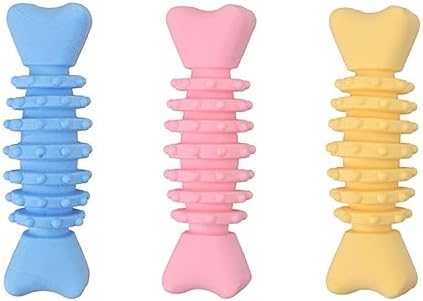 Kangnice Dog Chewing Toy Dog Chewable Bone Toy 3Pieces Boredom Pets Toy Large Breeds Biting Toy TPR Teether Chew Toy for Dogs Care for Dogs