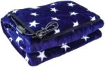 Kirkwood Kitchen Star Printed Heated Blanket, Soft Fleece Portable USB Power Outdoor Blanket, Stadium Blanket, Picnic Blanket, All-Purpose Use, Traveling, Camping, Hiking & Outdoor Activities