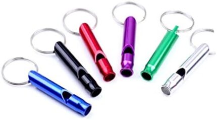 Kisangel 4pcs Survival Whistle Emergency Whistle Survival Equipment Survival Supplies Whistle for Camping Safety Whistle Aluminum Whistle Tool Life-Saving