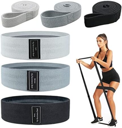 LAKXSF 6 Pcs Fabric Booty Bands & Long Resistance Bands for Workout Butt and Legs Pull Up Exercise Elastic Stretch Bands Home Gym Fitness Equipment