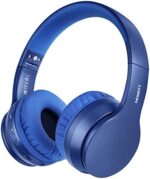 LOBKIN Bluetooth Headphone Over Ear, Stereo Wireless Headset with Microphone, Foldable Wireless and Wired Headphones with TF Card MP3 Mode and FM Radio for Smartphones Bluetooth headsets(Blue)