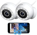 LaView 5G& 2.4GHz Security Cameras Outdoor Indoor,4MP 2K Wired Cameras for Home Security with Starlight Color Night Vision,IP65, Spotlight,2-Way Audio,AI Human Detection,Works with Alexa (2 Pack)
