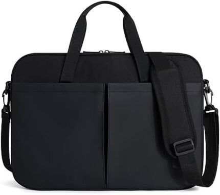 Laptop Bag,BAGSMART 15.6 Inch Laptop Case,Slim Computer Bag for Men,Women Laptop Carrying Case,Classic Messenger Shoulder Bag,Work Bag Laptop Briefcase Business Office Travel,Black