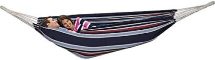 Ledmark Ind. Trekmate Breathable Cotton Fabric Canvas Two Person Double Brazilian Hammock,for Camping, Outdoors Gear, Backpack, Hiking, Hunting,Backyard