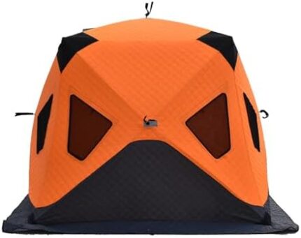 Lixada Fishing Tent Fits for 3-4 Person Stable Windproof Waterproof Outdoor Shelter Portable Lightweight for Winter Fishing Camping Backpacking