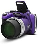 Minolta Pro Shot 16 Mega Pixel HD Digital Camera with 53x Optical Zoom, Full 1080p HD Video & 16GB SD Card, MN53Z, Purple