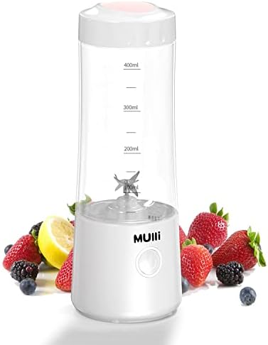Mulli Portable Blender,USB Rechargeable Personal Mixer for Smoothie and Shakes, Mini Blender with Six Blades for Baby Food,Travel,Gym