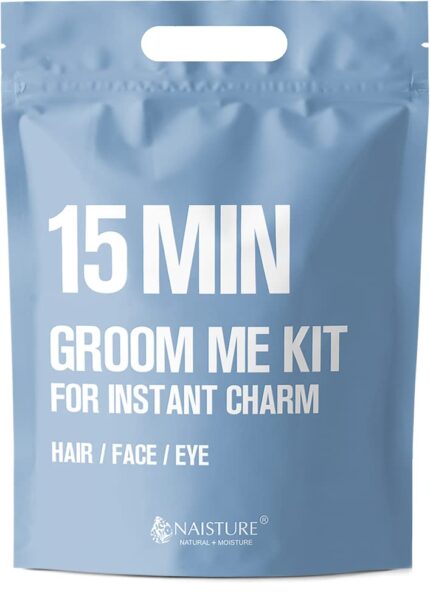 NAISTURE15 MIN GROOM ME KIT FOR INSTANT CHARM- SPECIAL CARE FOR MAN-Hair Mask, Collagen Mask, Tea Tree Mask, Hyaluronic Acid, Eye Mask (5 packs