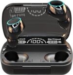 NIUTA Wireless Earbuds,Bluetooth Headphones 132Hr Playtime Sports Ear Buds with Digital Display Charging Case, IPX7 Waterproof Headset with Microphone Cordless Earphone for iPhone Andriod TV