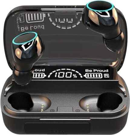NIUTA Wireless Earbuds,Bluetooth Headphones 132Hr Playtime Sports Ear Buds with Digital Display Charging Case, IPX7 Waterproof Headset with Microphone Cordless Earphone for iPhone Andriod TV