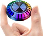 Nebunovo Bone Conduction Speaker Bluetooth with RGB Rhythm Lights, Turn Anything into Speakers Super Mini Small Humbird Speaker Wireless Bass Sound for Travel (Black Saucer)