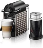 Nespresso Pixie Espresso Machine by Breville with Milk Frother, Titan