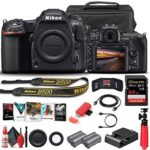 Nikon D500 DSLR Camera (Body Only) (1559) + 64GB Memory Card + Case + Corel Photo Software + EN-EL 15 Battery + Card Reader + HDMI Cable + Deluxe Cleaning Set + Flex Tripod + Memory Wallet (Renewed)