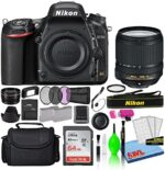 Nikon D750 24.3MP DSLR Digital Camera with 18-140mm VR Lens (1581) Deluxe Bundle with 64GB SD Card + Large Camera Bag + Filter Kit + Spare Battery + Telephoto Lens (Renewed)