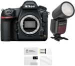 Nikon D850 DSLR Camera Body - with Flashpoint Zoom Li-on X R2 TTL On-Camera Round Flash Speedlight for Nikon, Screen Protector
