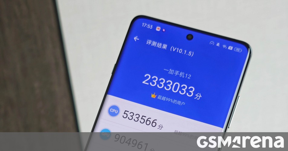 OnePlus 12 posts record AnTuTu score ahead of announcement