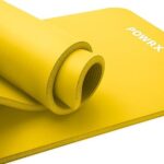 POWRX Yoga Mat Thick | Exercise Mat 1/2" - 3 Widhts with Carrying Strap and Bag | Non-Slip Workout Mat for Women Men Home Fitness Stretching Pilates Gymnastics Floor Gym Equipments
