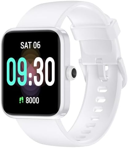 Pautios Smart Watch, Fitness Tracker with Blood Oxygen and Heart Rate Monitor, Step Counter, IP68 Waterproof Pedometer Watch, 42mm Fitness Watch for Women Men, Smartwatch Compatible with Android iOS