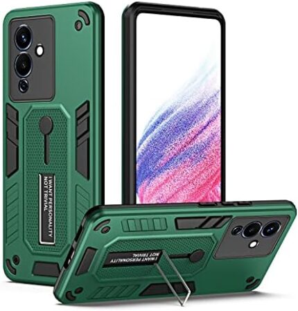 Phone Case Case for Infinix Note12 G96, for Infinix Note12 G96 Case Heavy Duty Shock Absorption Full Body Protective Case TPU Rubber and Hard PC Phone Case Cover with Retractable hand strap Case ( Col