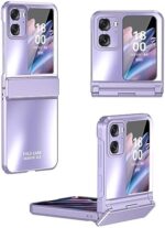 Phone Case Compatible with Oppo Find N2 Flip Case with Hinge Protection,Slim Thin Shockproof Hard Full-Body Protective Phone Case Cover for Oppo Find N2 Flip Phone Phone Cover (Color : Purple)