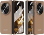Phone Case Ultra-Thin Lightweight Case Compatible with Oppo Find N3 with Hinge+Screen Protector Shockproof Full Protective Rugged Cover Compatible with Find N3 (Color : Brown)