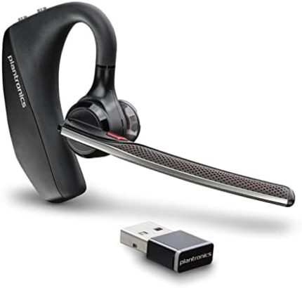 Plantronics - Voyager 5200 UC (Poly) - Bluetooth Single-Ear (Monaural) Headset - USB-A Compatible to connect to your PC and/or Mac - Works with Teams, Zoom & more - Noise Canceling
