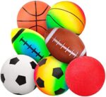 PlayZap Balls for Toddlers 1-3, Sport Playground Balls Set for Baby, Including 7 Pcs 5 Inches Indoor Outdoor Playground Balls, Soccer Balls, Footballs, Basketballs for Boys Girls Toys Gifts