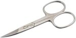 Pola Mir’s Professional Cuticle Curved Nail Scissor- 3.8 In. - Premium Stainless Steel Small Scissor for Men Women Baby – Personal Grooming Care – Facial Remover –Multi-Purpose- Dry Skin- Manicure