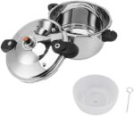 Pressure Cooker Large Capacity Stew Cookware for Pressure Canner Induction Cooker Household Open Flame for Double Handle Glossy 80Kpa High Capacity Stewed Pressure Cookers (10L)